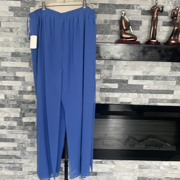 Karen Miller Blue Wide Women’s Dress Lined Pants Size 18W - Picture 2 of 7